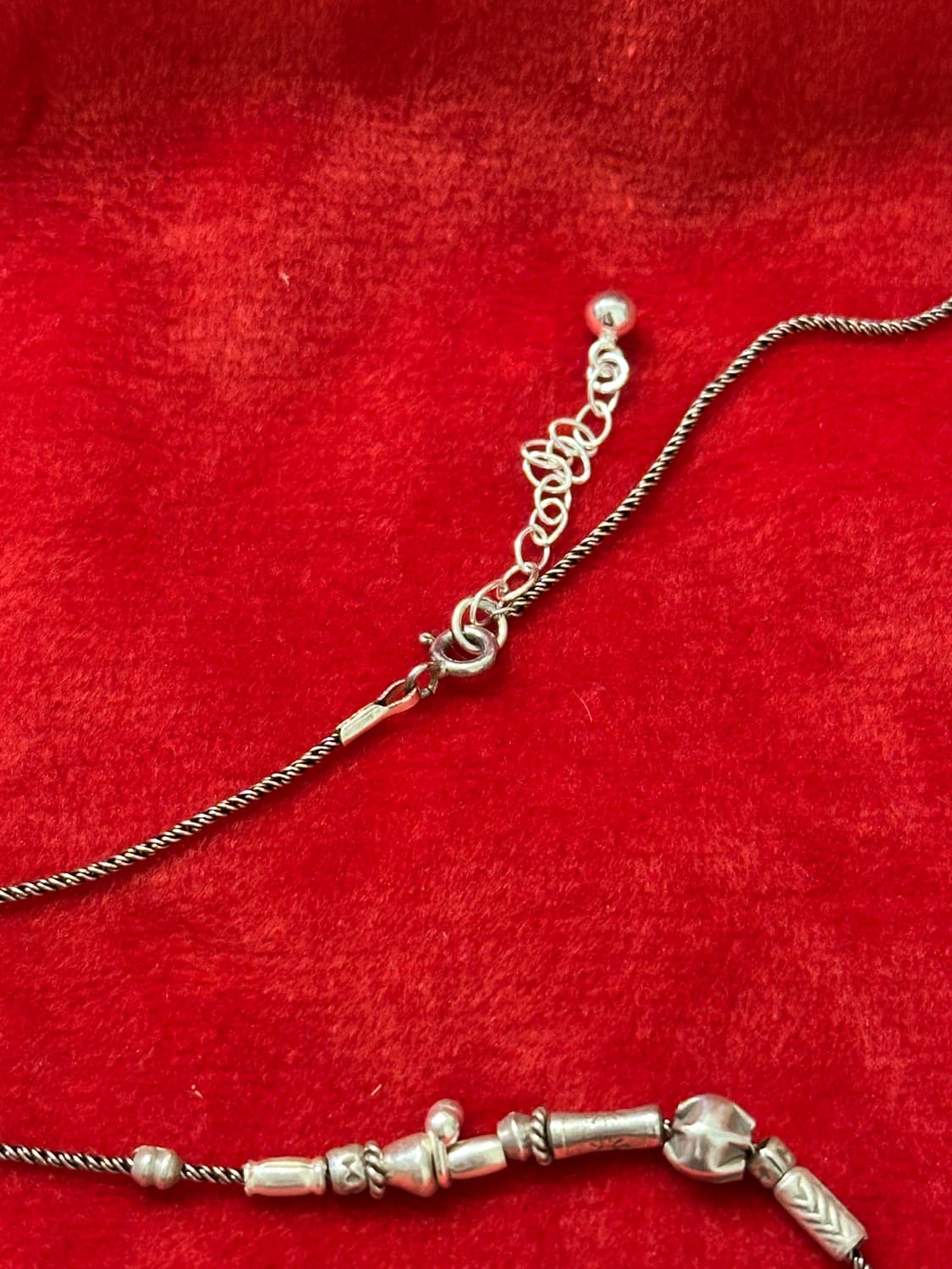 Musta karensilver mix necklace 상품이미지3