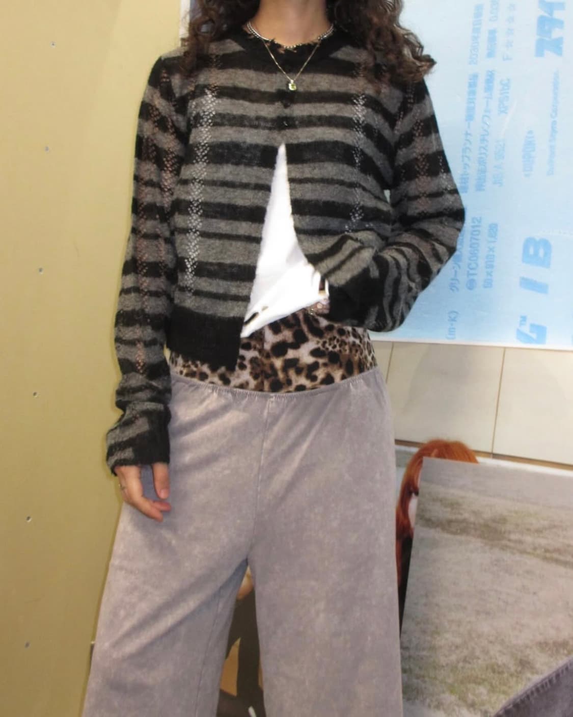 [F]퍼버즈 25fw Thick 스트라이프 가디건/블랙 상품이미지9