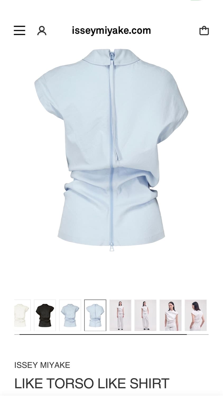 이세이미야케 LIKE TORSO LIKE 셔츠 블랙 상품이미지2