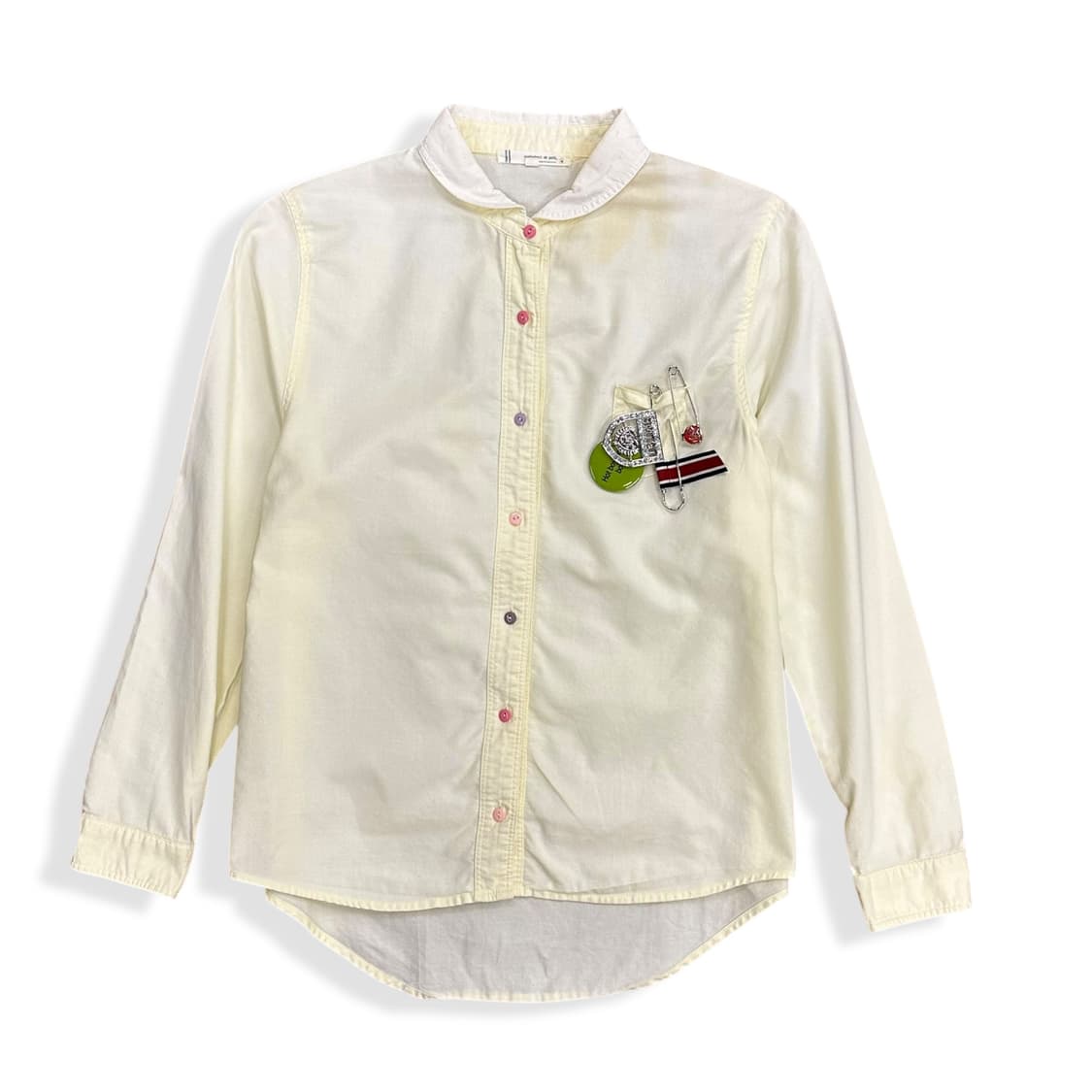 Candy Button Pocket Yellow Shirt 상품이미지2