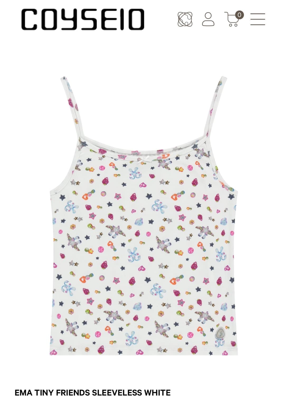 COYSEIO EMA TINY FRIENDS SLEEVELESS WHIT 상품이미지1