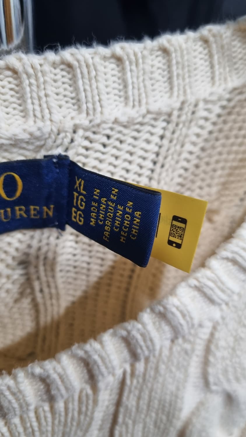 Polo Ralph Lauren )) 남성용 베이지색 니트 105~110 상품이미지3