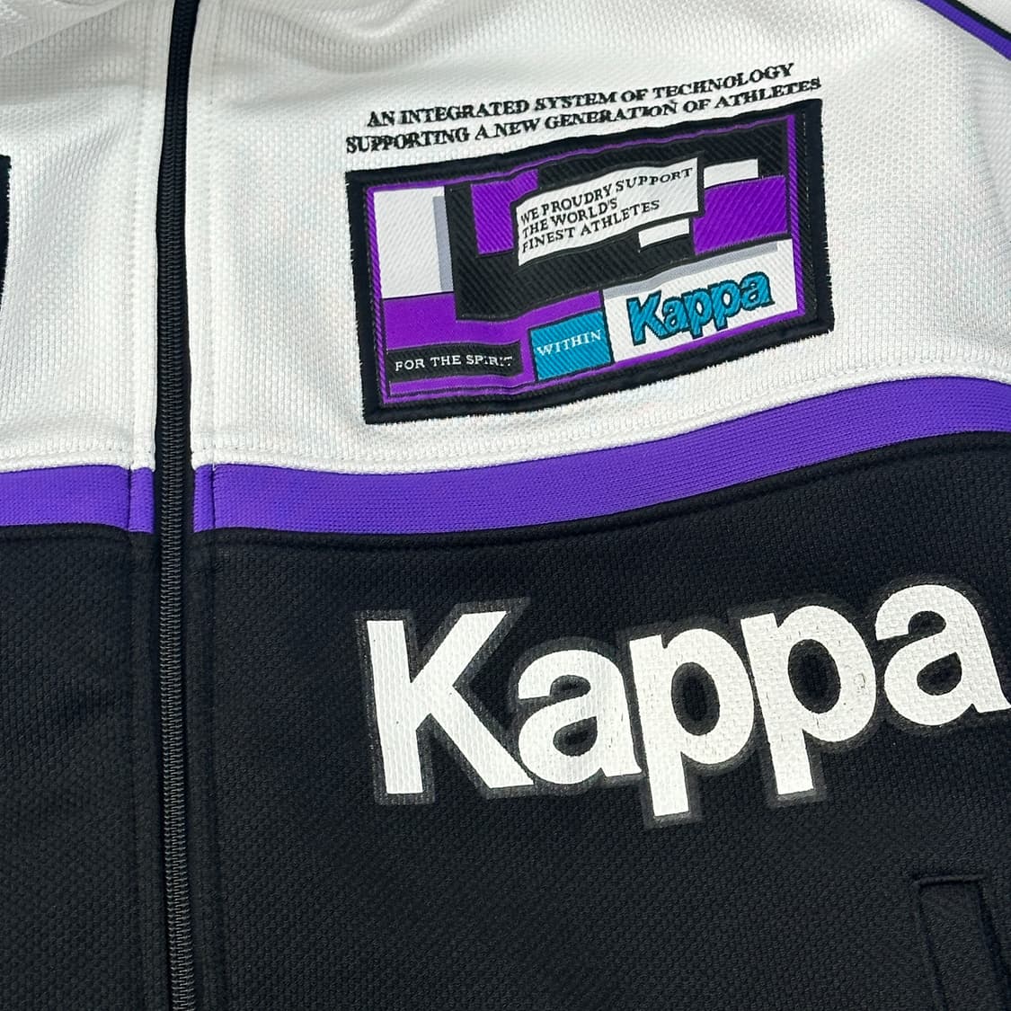 재팬 Kappa 카파 레이싱 퍼플 포인트 배색 져지 블록코어 스포티  상품이미지5