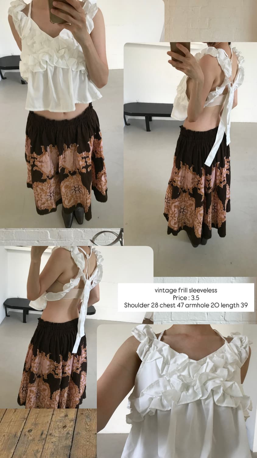 vintage frill sleeveless 상품이미지5