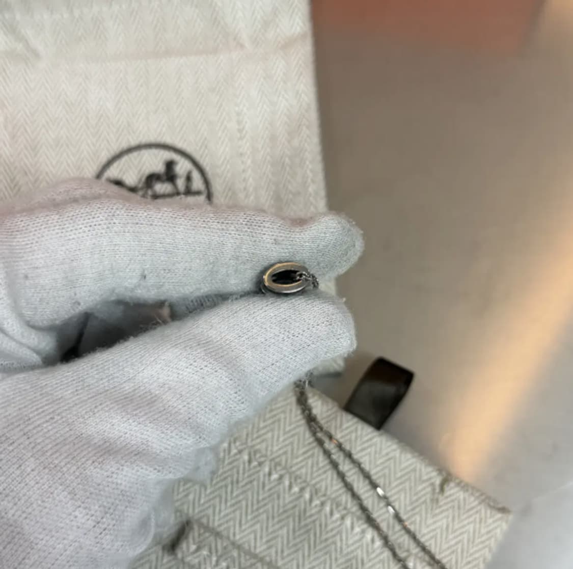 (정품)에르메스 H 로고 실버 네크리스 OS 상품이미지3