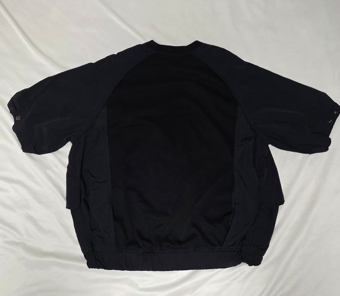 송지오옴므 트랙 패치 코쿤 티셔츠 블랙 50 (가단 70cm) 상품이미지5