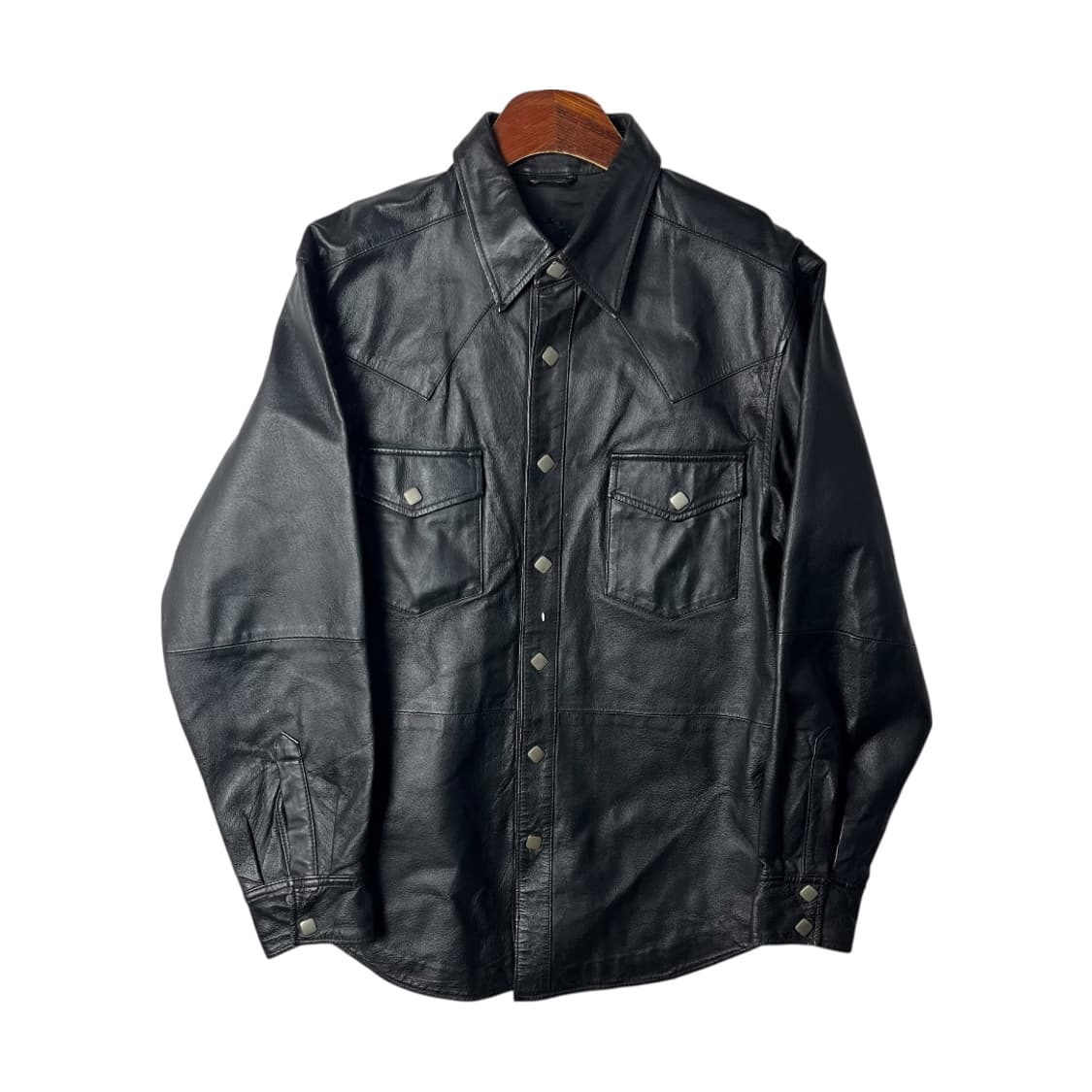 [LAZZI] 빈티지 레더 웨스턴 셔츠 상품이미지1