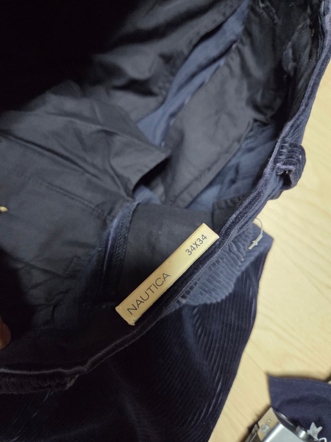 (미착용 새상품)NAUTICA 네이비 곤색 코듀로이 팬츠 면바지 상품이미지3