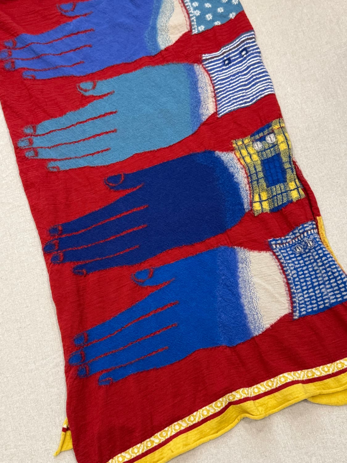 캐피탈 블루 핸즈 축융울 머플러 상품이미지5