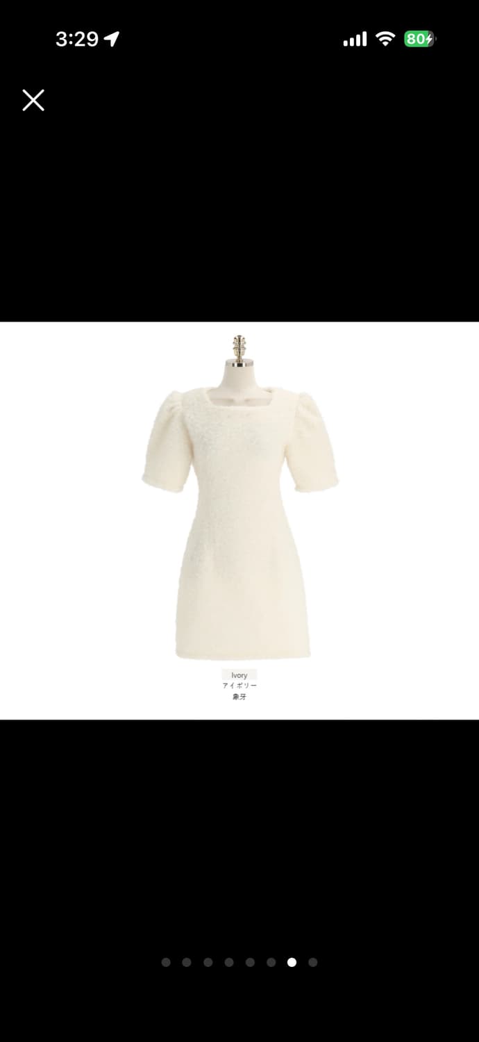 아뜨랑스 눈꽃스퀘어넥 반팔원피스(새상품) 상품이미지7