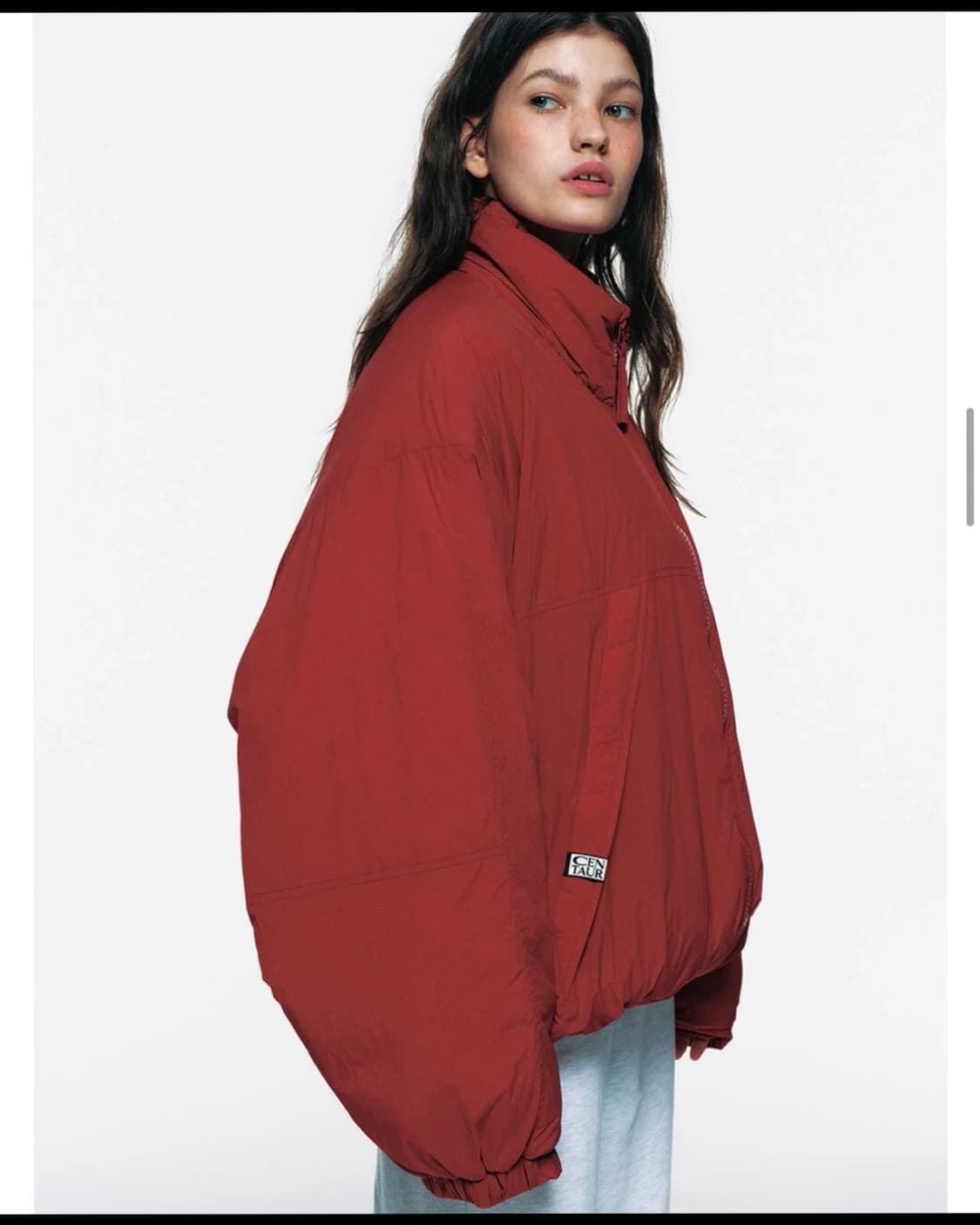 센토르 오버사이즈 패딩 점퍼 레드 상품이미지6