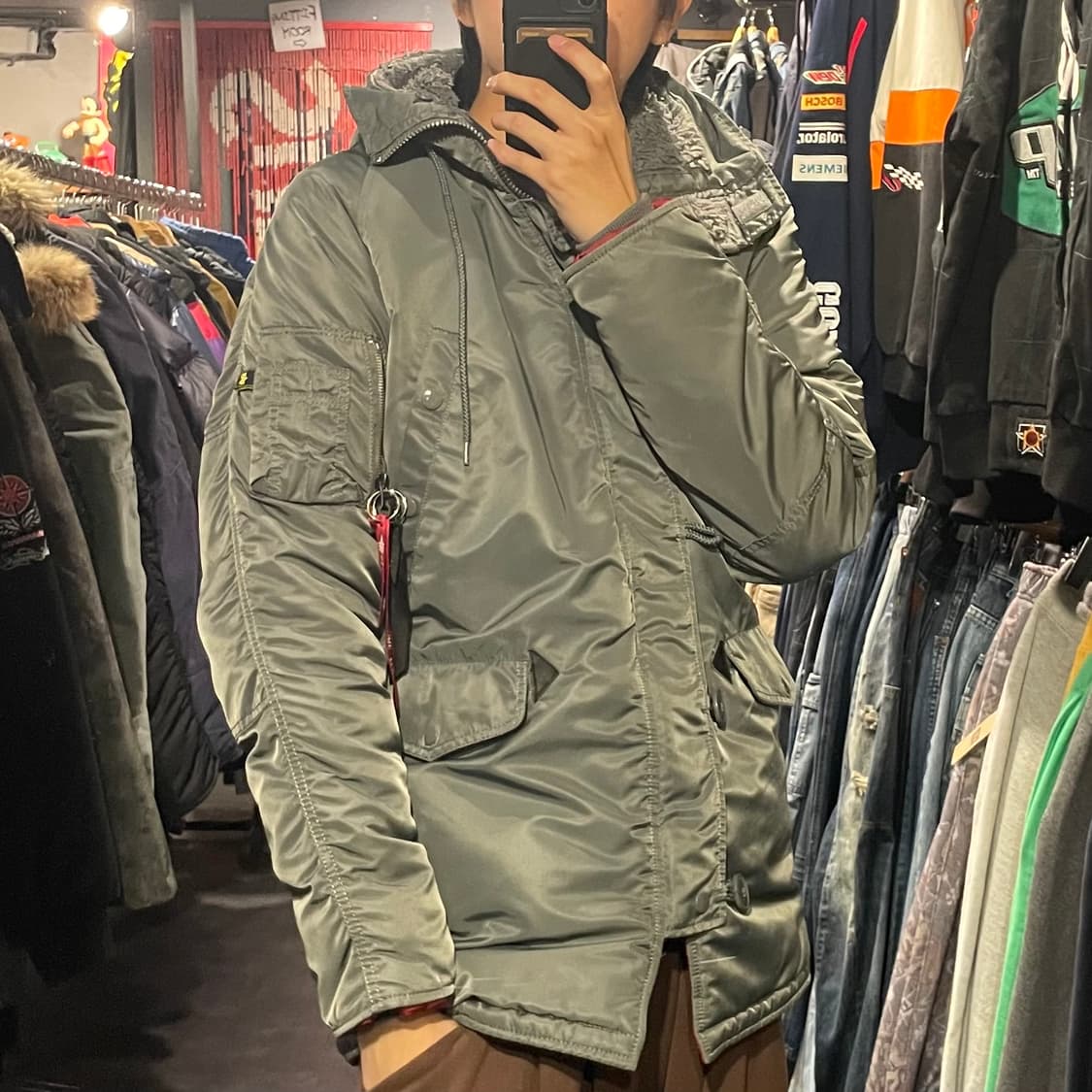 [IM] ALPHA 알파인더스트리 그레이 패딩 상품이미지4