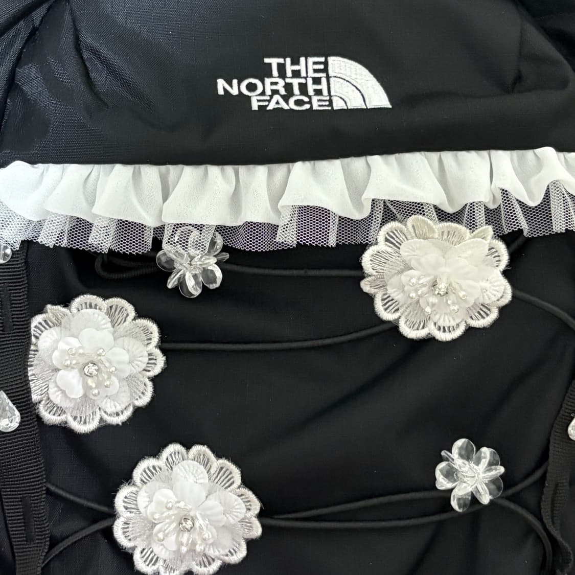 pure white flower frill bagpack 상품이미지6