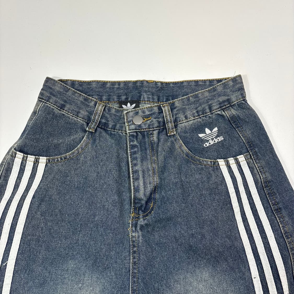 아디다스 파이어버드  삼선 와이드 데님팬츠 상품이미지4