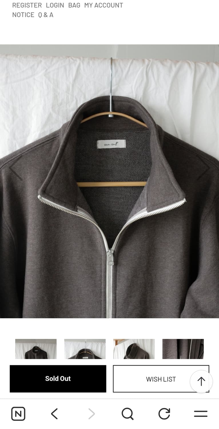 씨솔트 스웻집업 상품이미지1