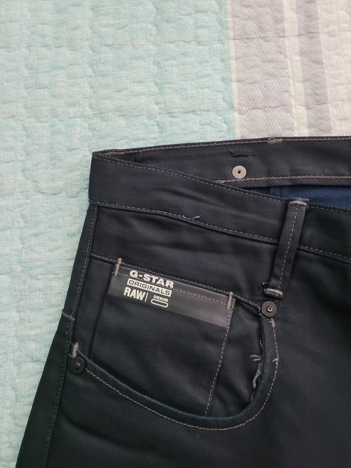 지스타로우 G star raw 블래이드슬림 신치백 다크블루 코팅진 32 상품이미지3