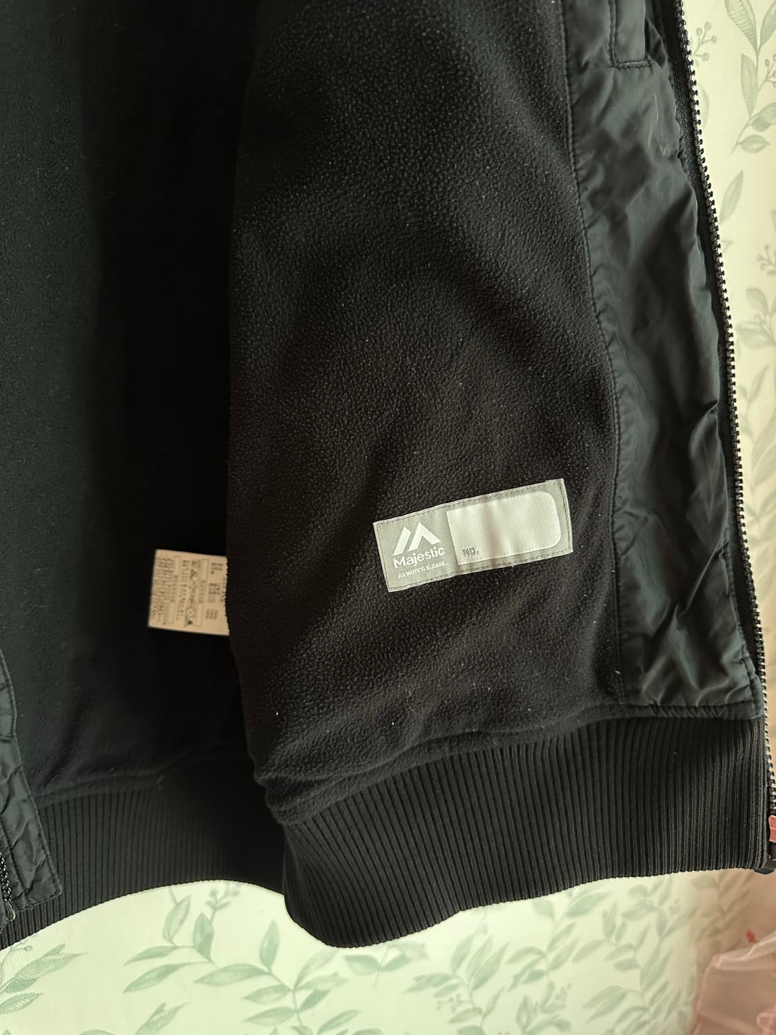 Majestic 블랙 퀼팅 점퍼 L(100) 상품이미지7