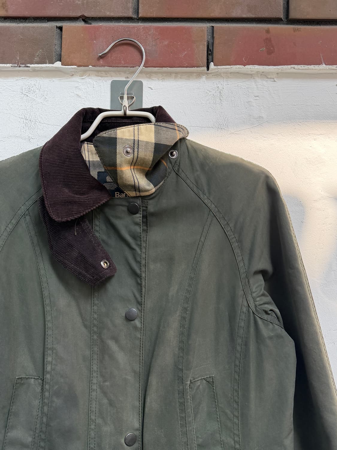 Barbour 바버 비드넬 왁스드 자켓 카키 UK 6 상품이미지3