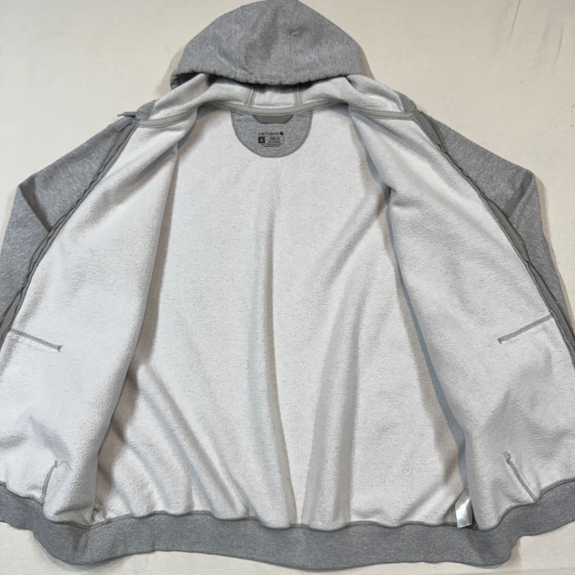 XL) 칼하트 미드웨이트 루즈핏 후드집업 그레이 상품이미지5