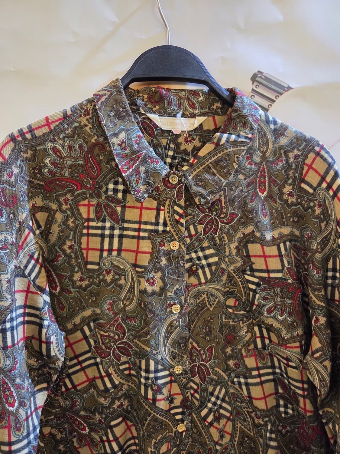 BURBERRY 버버리 노바체크 페이즐리셔츠💯 상품이미지4