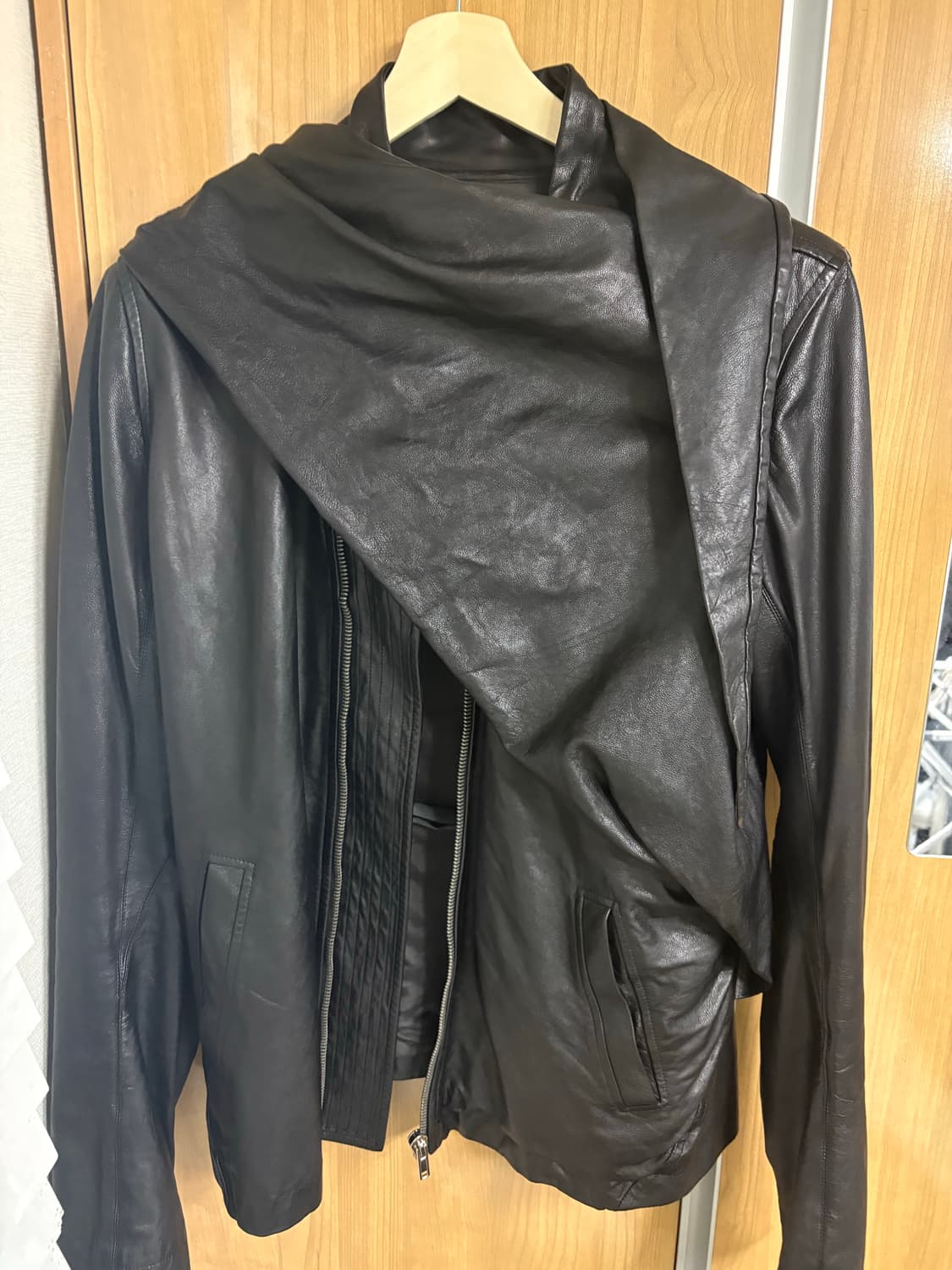 Rick owens 릭오웬스 11ss 드레이프 레더자켓 L 상품이미지1