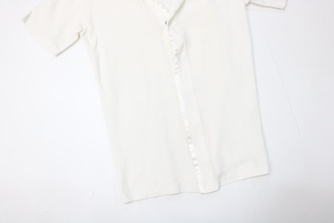 캐서린햄넷 런던 빈티지 사틴 카라 스냅버튼 반팔 셔츠 (M) 상품이미지4
