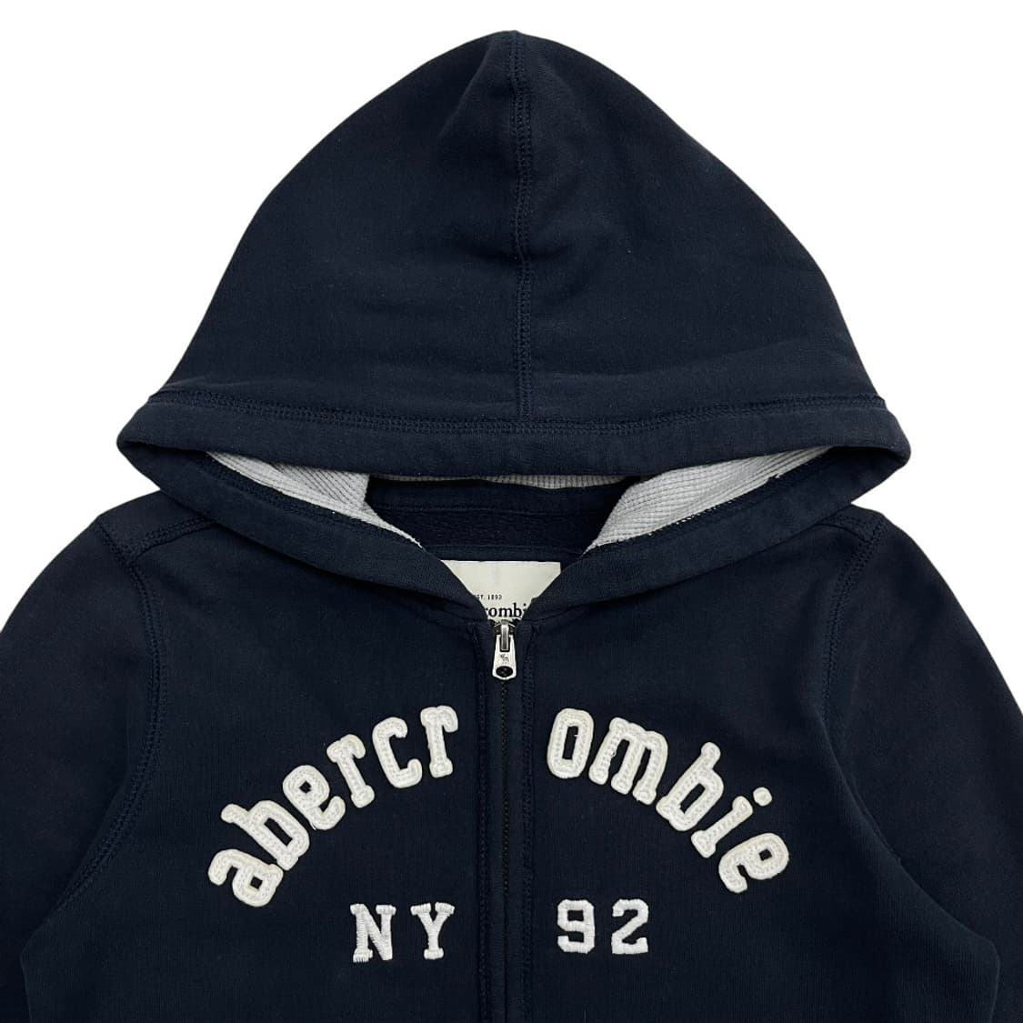 아베크롬비 센터로고 네이비 후드집업 XL 상품이미지4