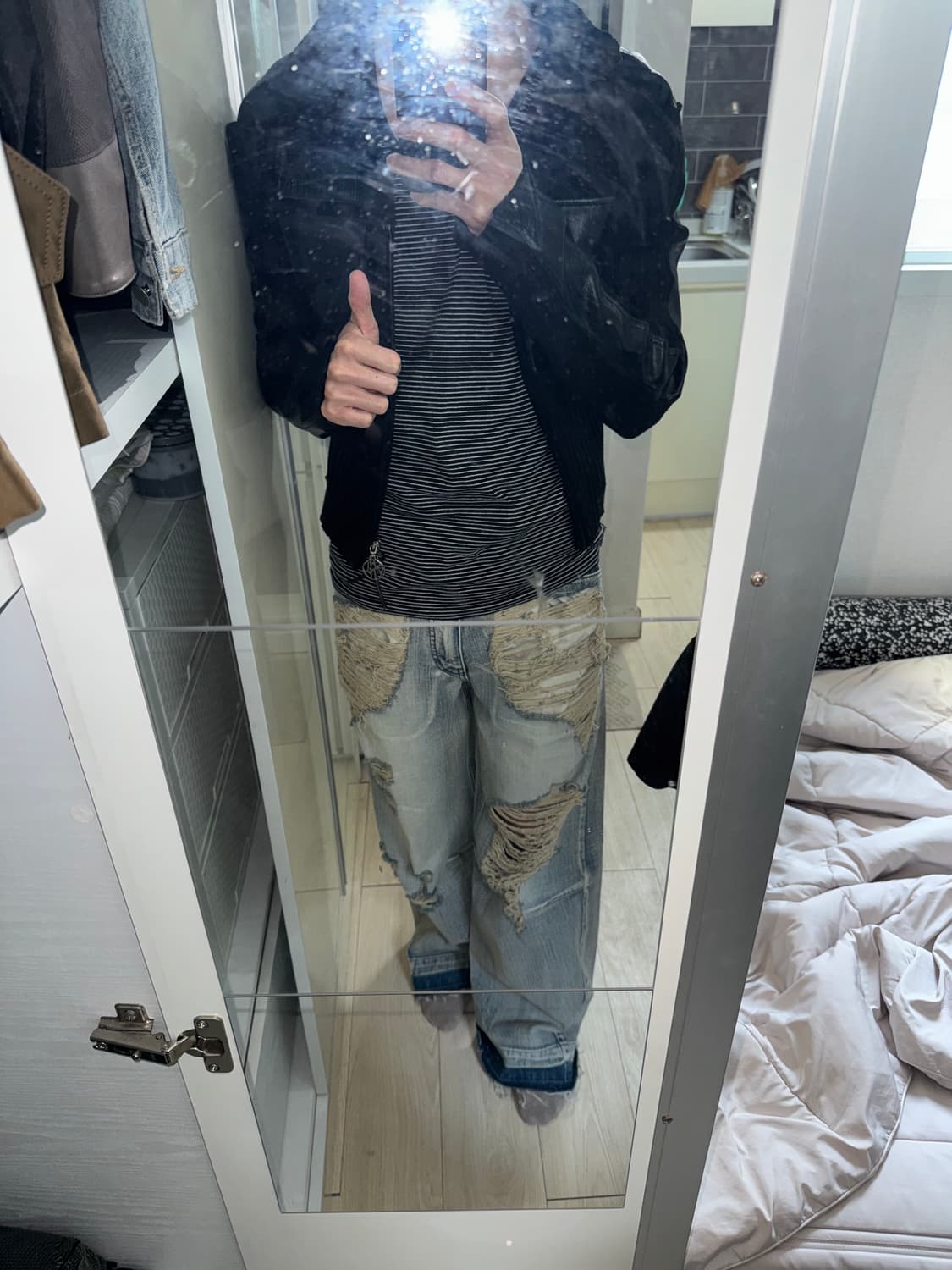 Lecyto Destroyed indigo burst Denim [M] 상품이미지5