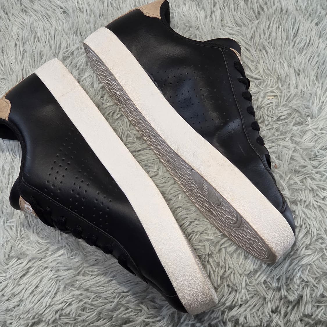 2q-3:아디다스 코트베이스 블랙 베이지 (250mm)-상태굿 상품이미지7