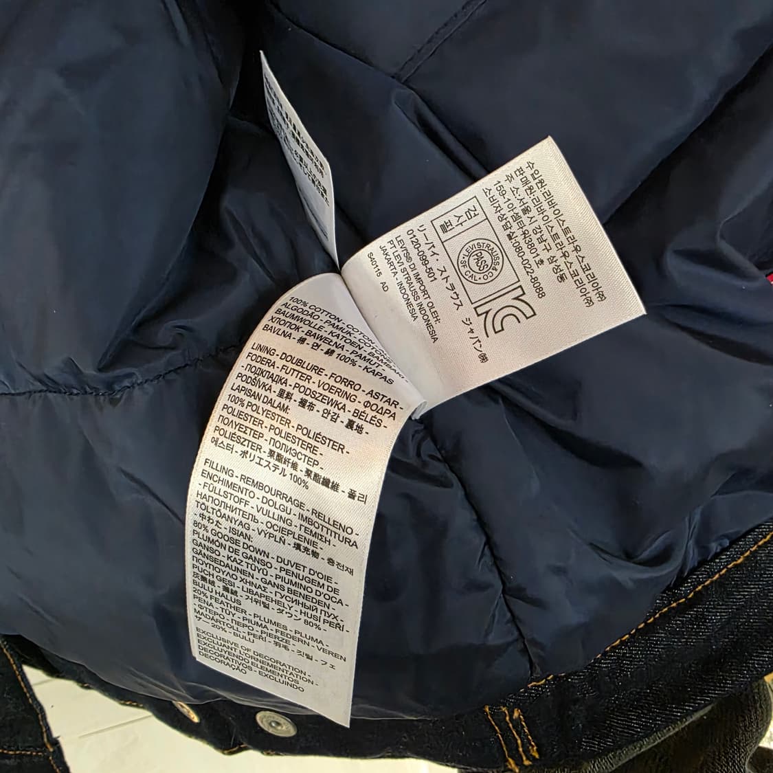 리바이스 구스다운 데님 자켓 상품이미지9