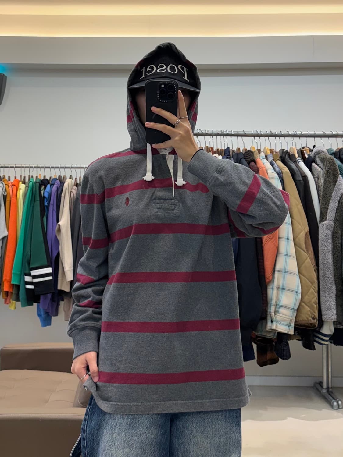 폴로 랄프로렌 스트라이프 후드 럭비 셔츠 상품이미지5