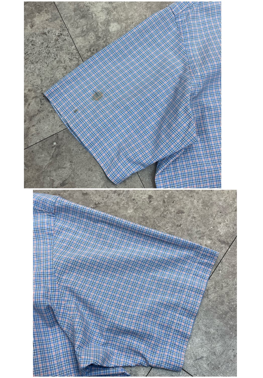 폴로 랄프로렌 체크 반팔 셔츠 퍼플 L #csz3350 상품이미지5