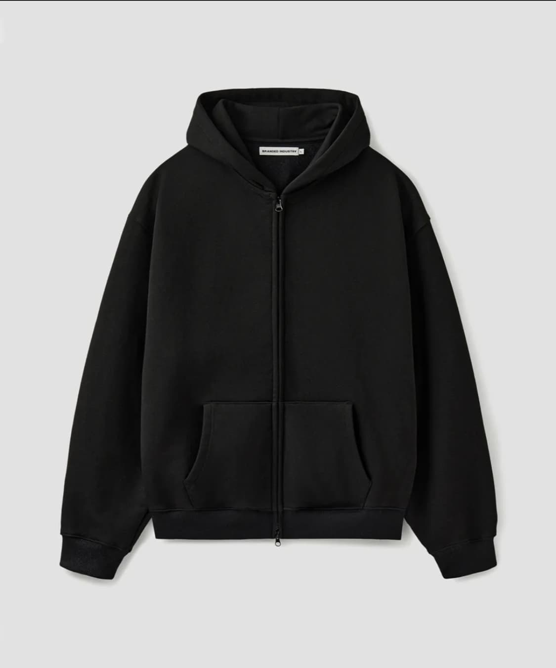 브랜디드 컴포트 후드집업 블랙 상품이미지1