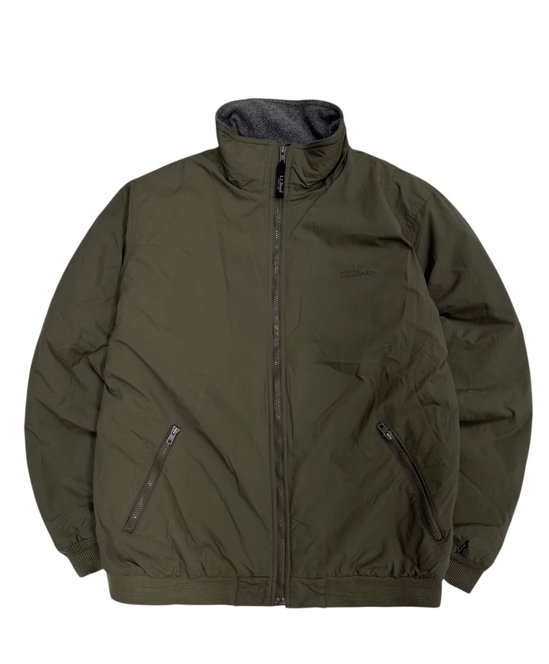 엘엘빈 플리스 집업 카키 (L)  상품이미지1