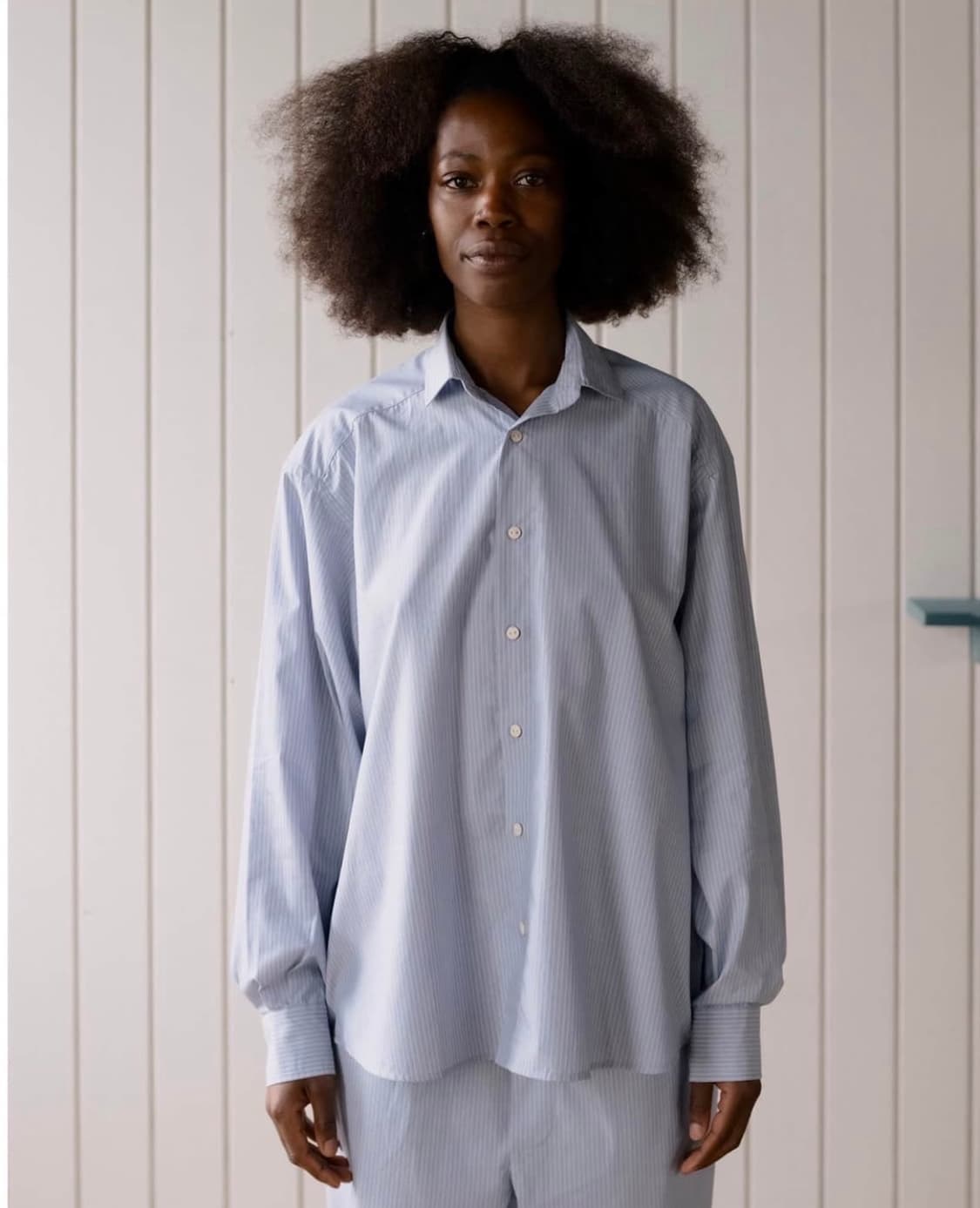 (M) 베이스레인지 Claude 스트라이프 셔츠 상품이미지1