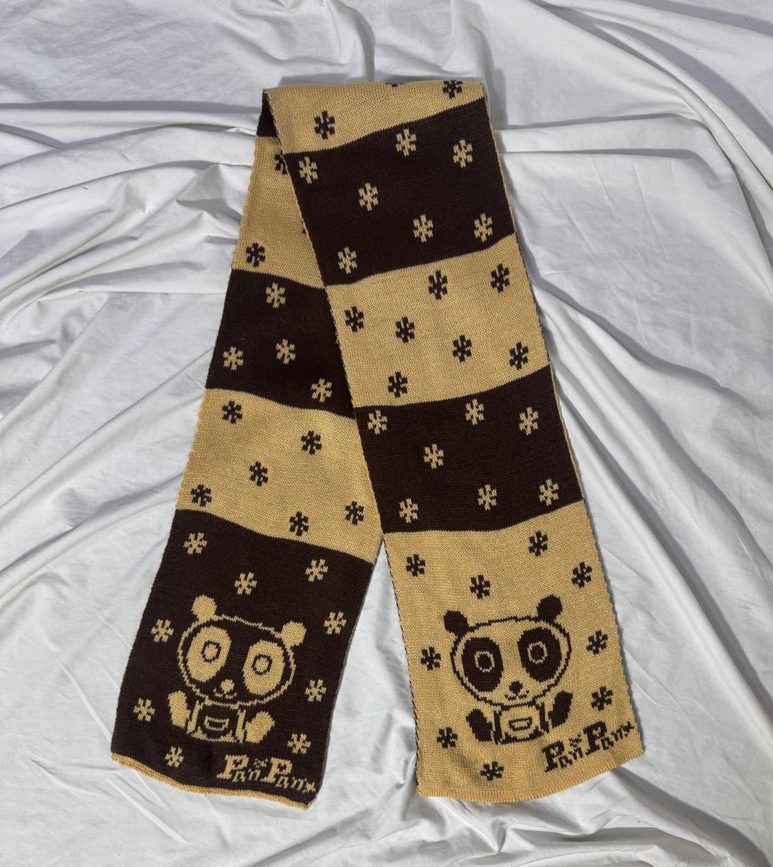 빈티지 판다 니트 머플러 상품이미지1