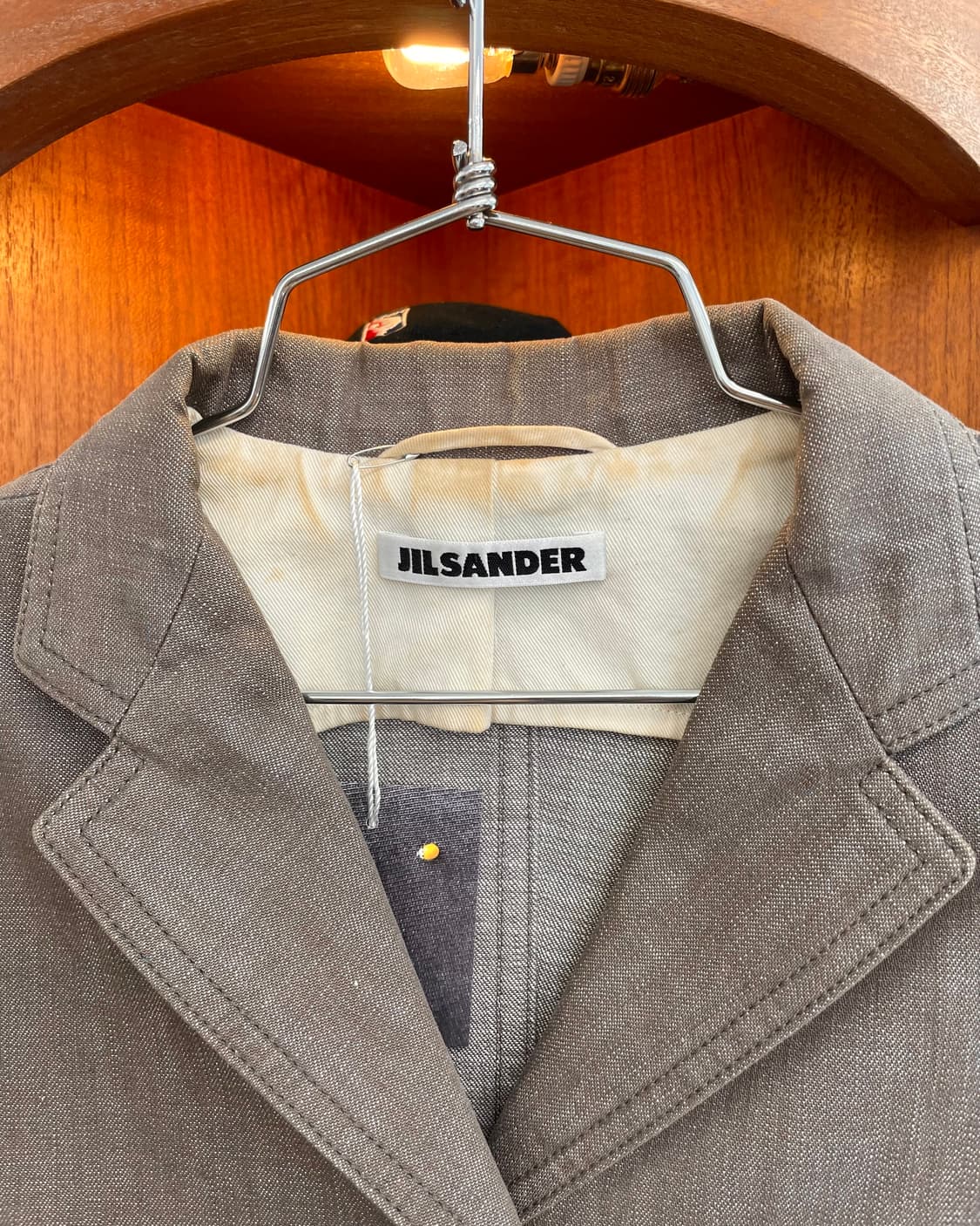 [34] 질샌더 브라운 데님 3버튼 테일러드 자켓 상품이미지4