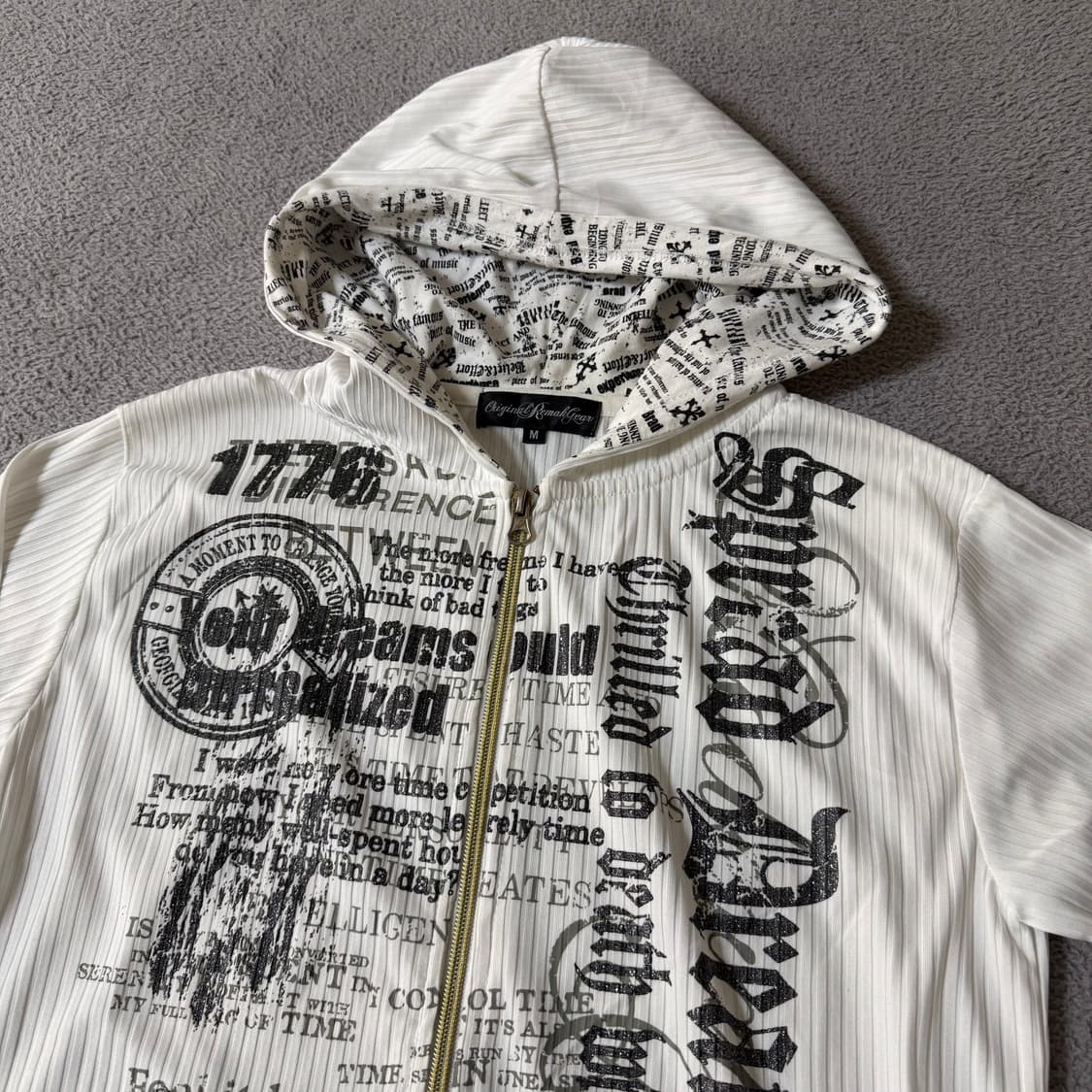 Y2k lettering hoodie 상품이미지2