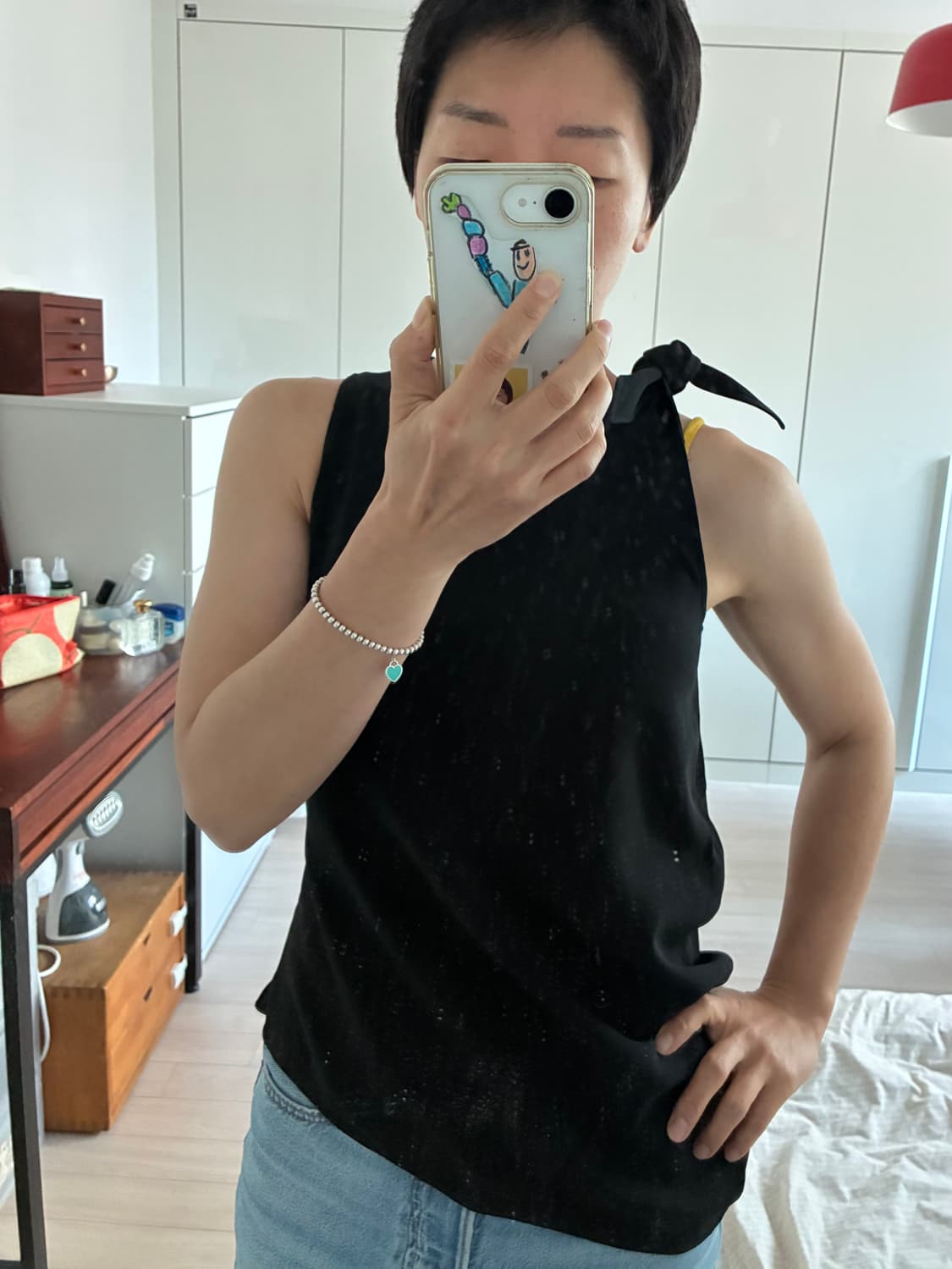 [Acne Studios] 아크네 비대칭 슬리브리스 탑 34 상품이미지7