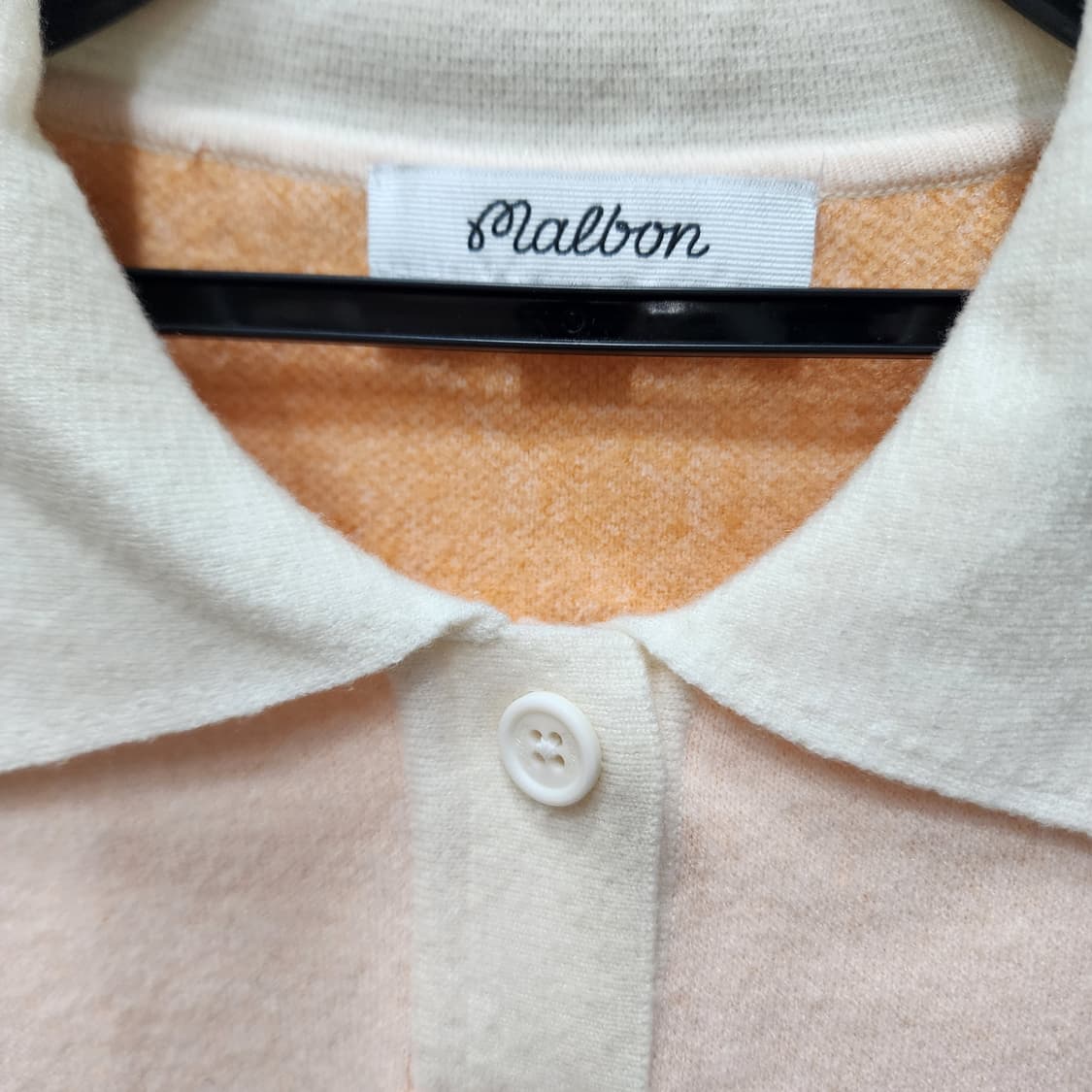 말본 소매배색 니트 카라탑 M 새거급 상품이미지3