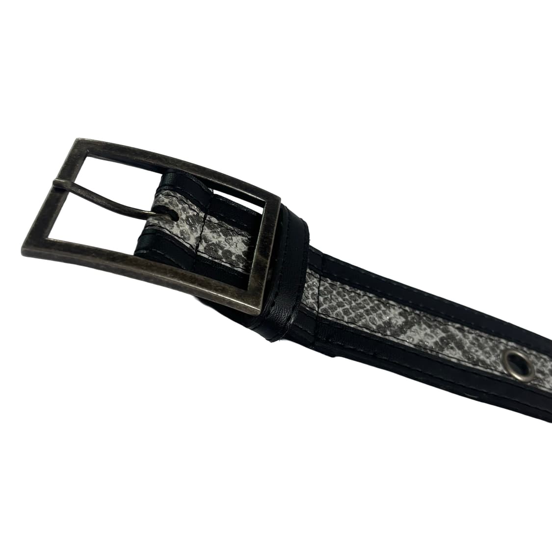 파이톤 패턴 레이어드 아일렛 벨트 상품이미지3