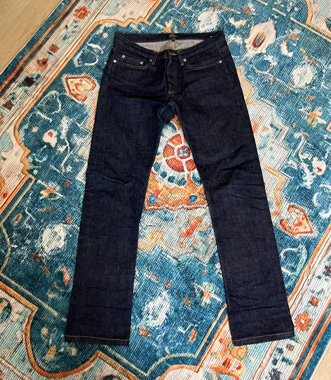 아페쎄 생지 데님 팬츠 새상품급 상품이미지1