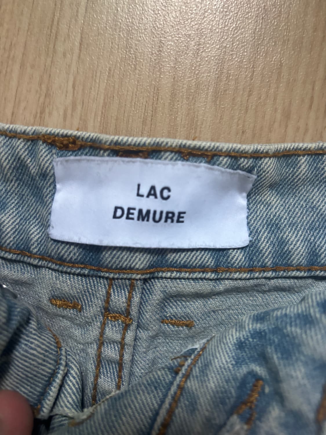 Lac demure 연청 와이드 배기 데님  상품이미지3