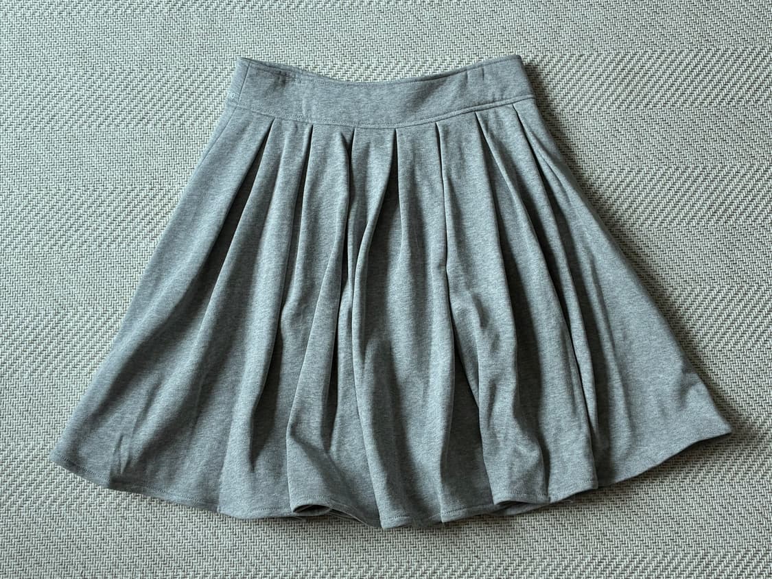 2) 새상품 코이세이오 코지 스웻 랩 스커트 멜란지 그레이 상품이미지3