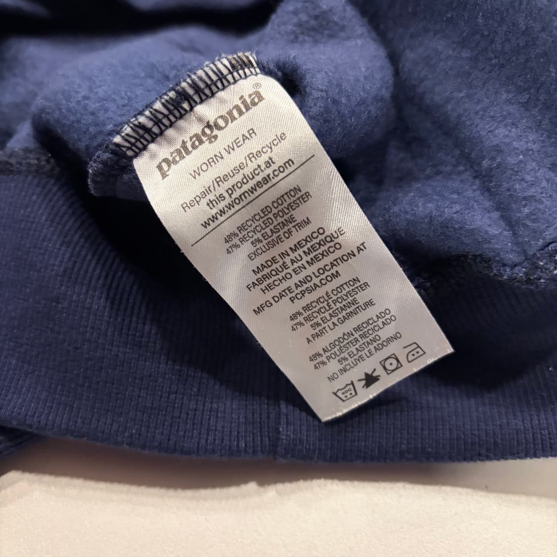 [L] 파타고니아 레귤러핏 네이비 후드티 D483 상품이미지8