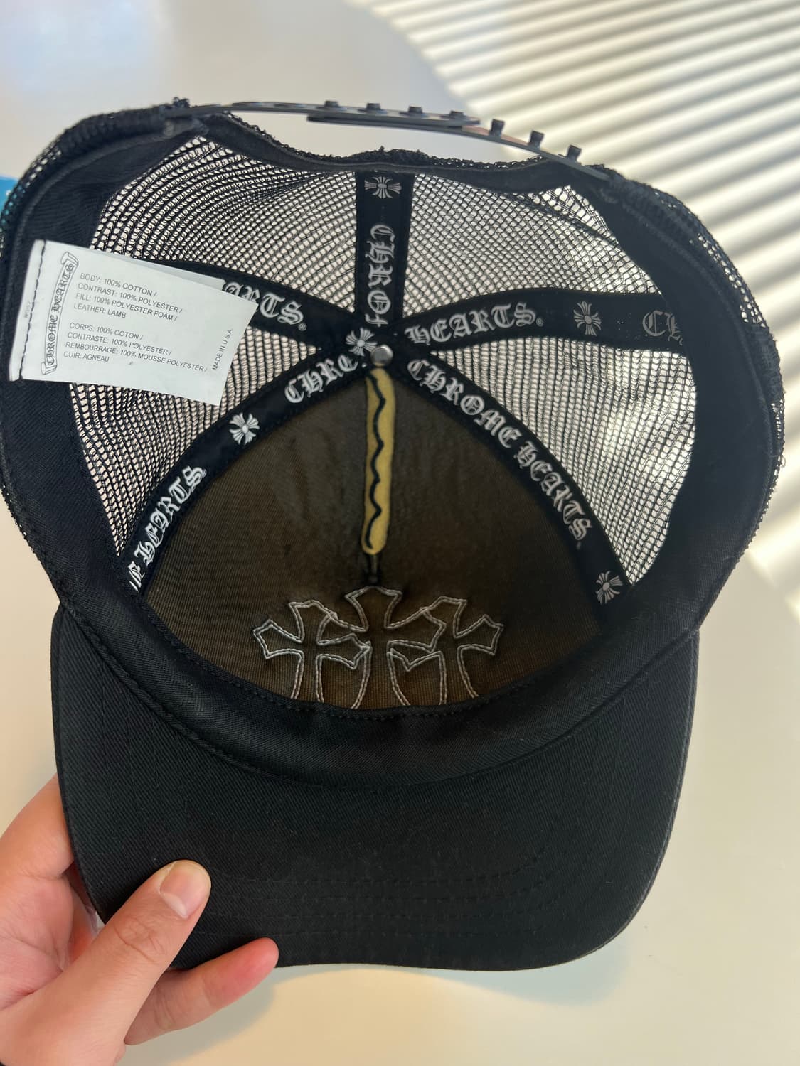 크롬하츠 레더 패치 세메터리 매쉬캡 상품이미지7