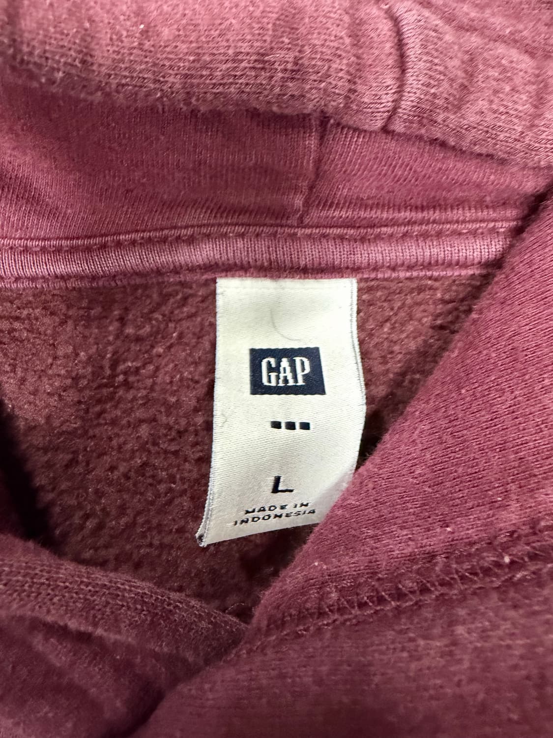 갭 버건디 후드티 L 상품이미지3