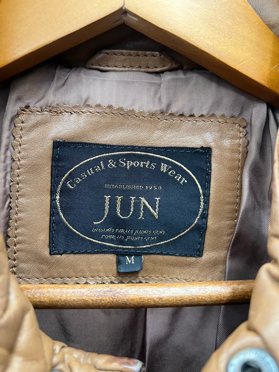 Vintage JUN Leather Padding Jacket  상품이미지4