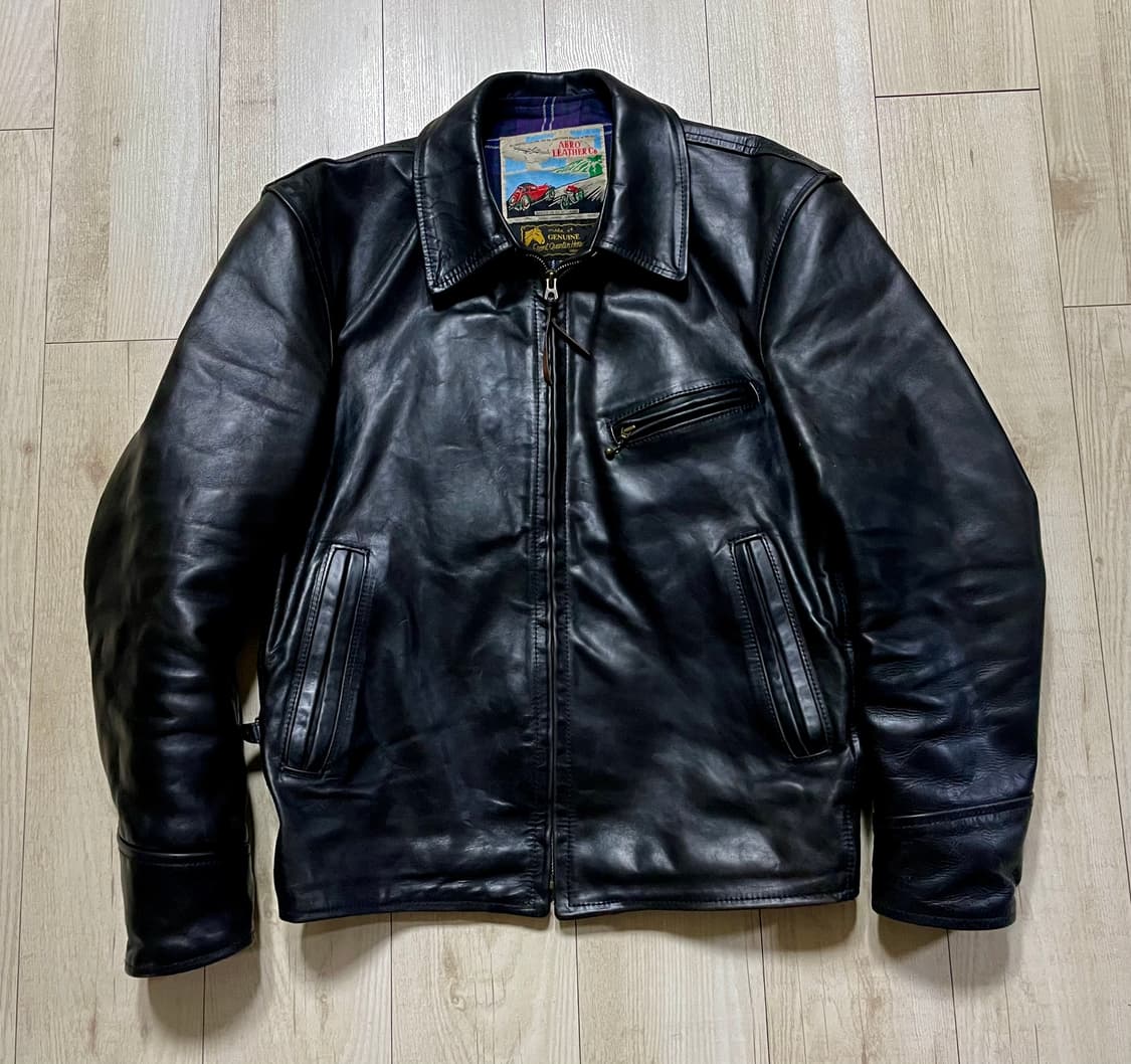 [38] 에어로레더 하프벨트 크롬악셀 블랙 홀스하이드 상품이미지1