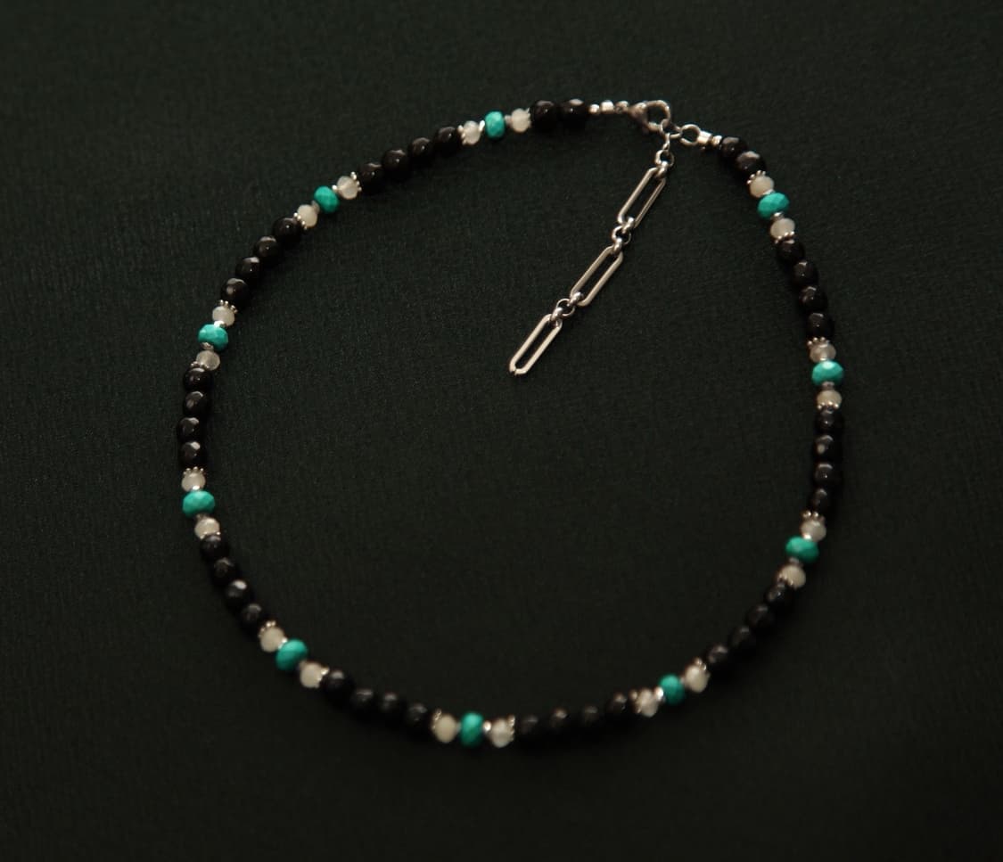 CASIOPEIA #041 Turquoise Zebra 오닉스 목걸이 상품이미지1